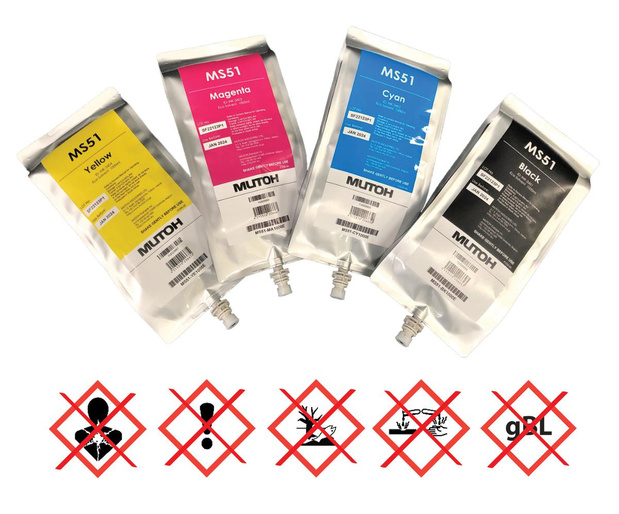 Mutoh Europe introduceert gevarenvrije sign- en display-inkt