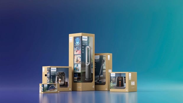 Emballages en carton recyclé pour les électro- ménagers de Versuni 